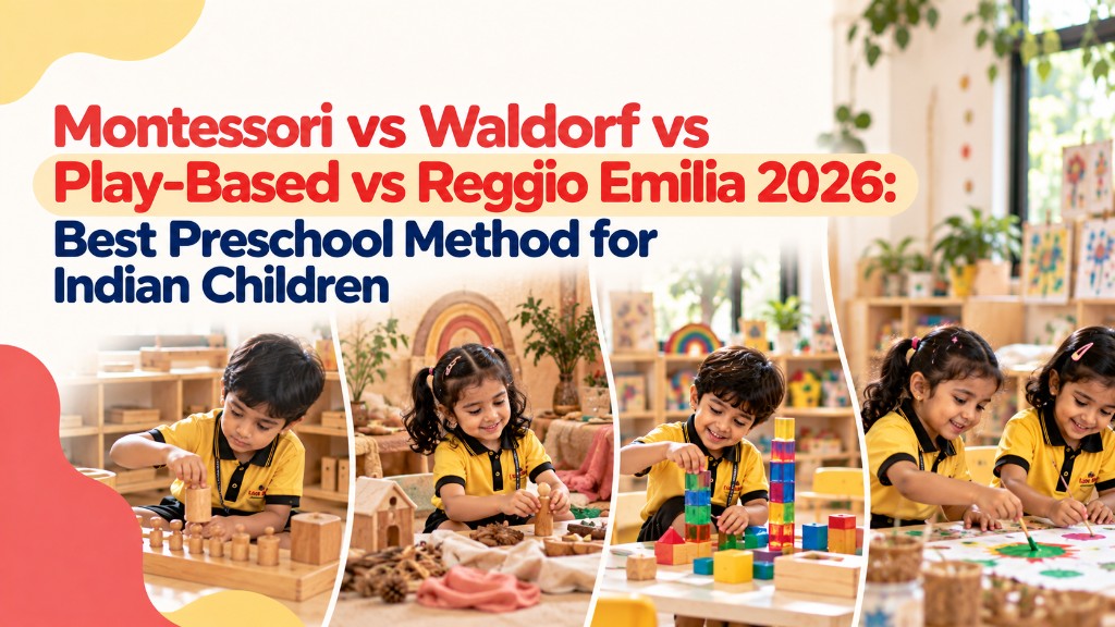 Montessori vs Waldorf vs Play-Based vs Reggio Emilia 2026: Best Preschool Method for Indian Children