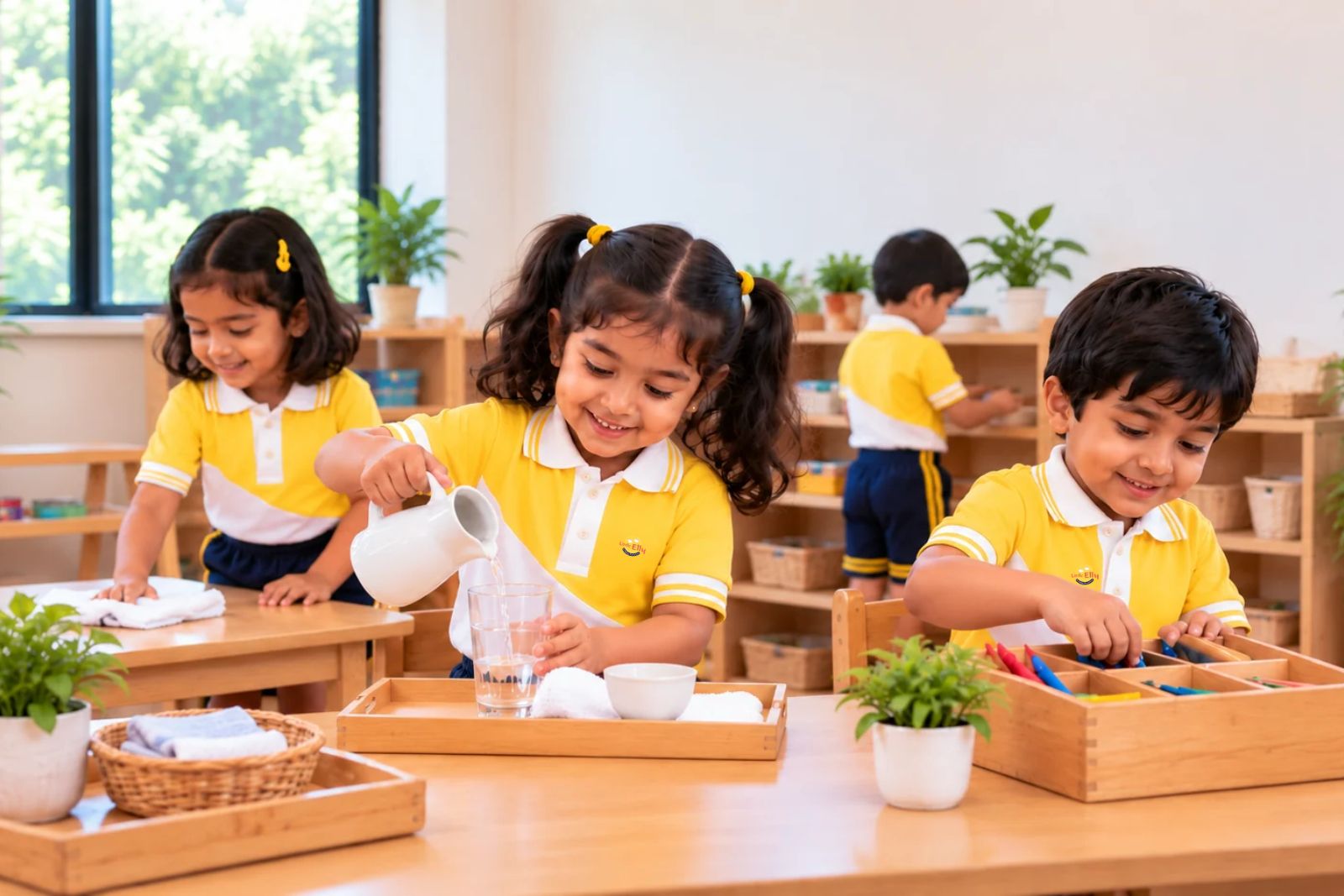 A teacher and child together in a Little Elly classroom